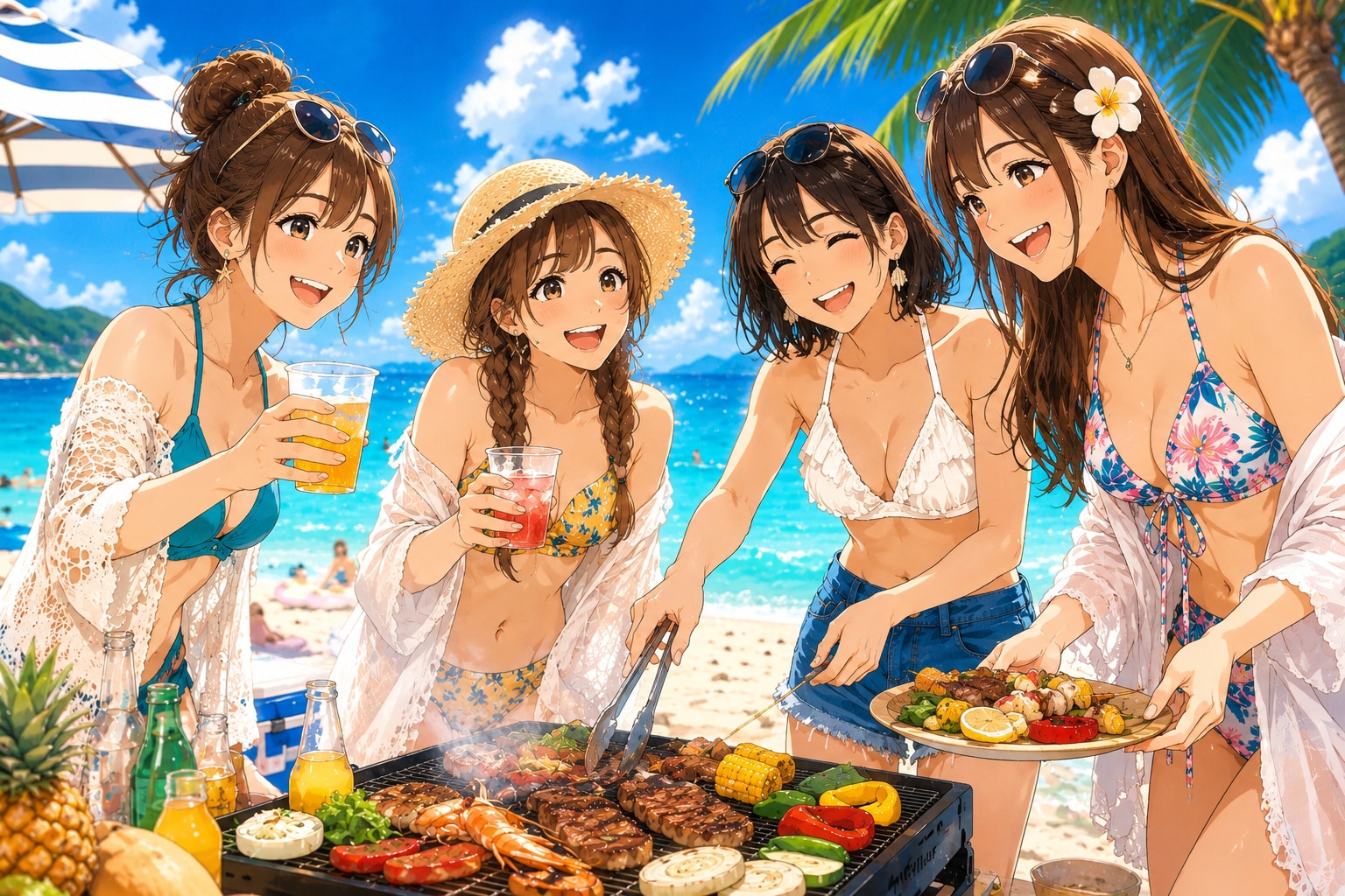 肉は焼けた、私たちも焼けた