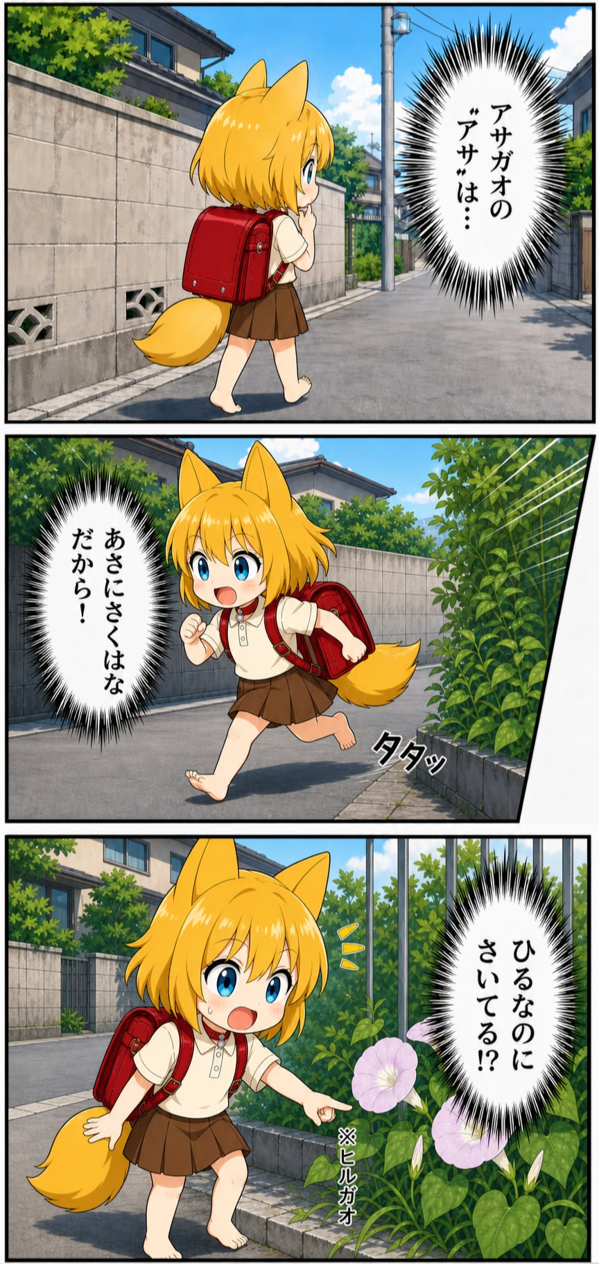 自分の中の常識を破壊され困惑するキツネ
