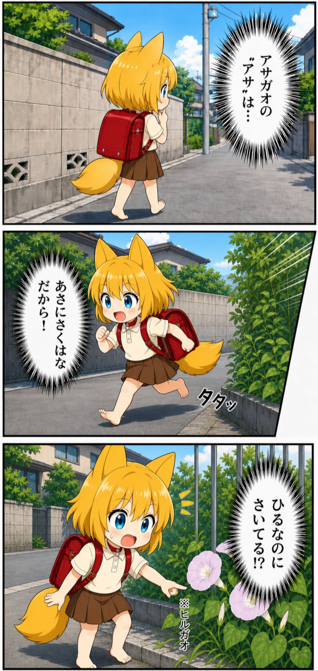 自分の中の常識を破壊され困惑するキツネ