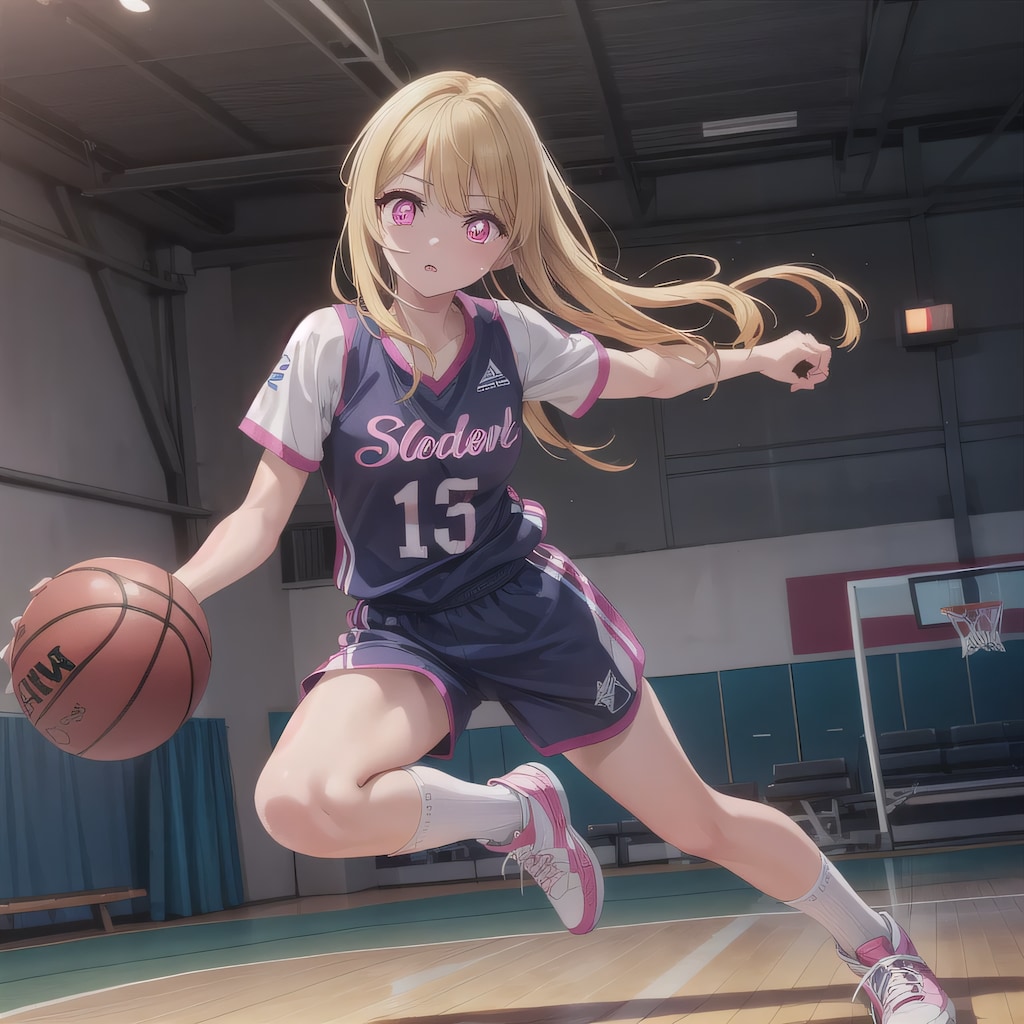 金髪ロングでユニフォームの少女１１