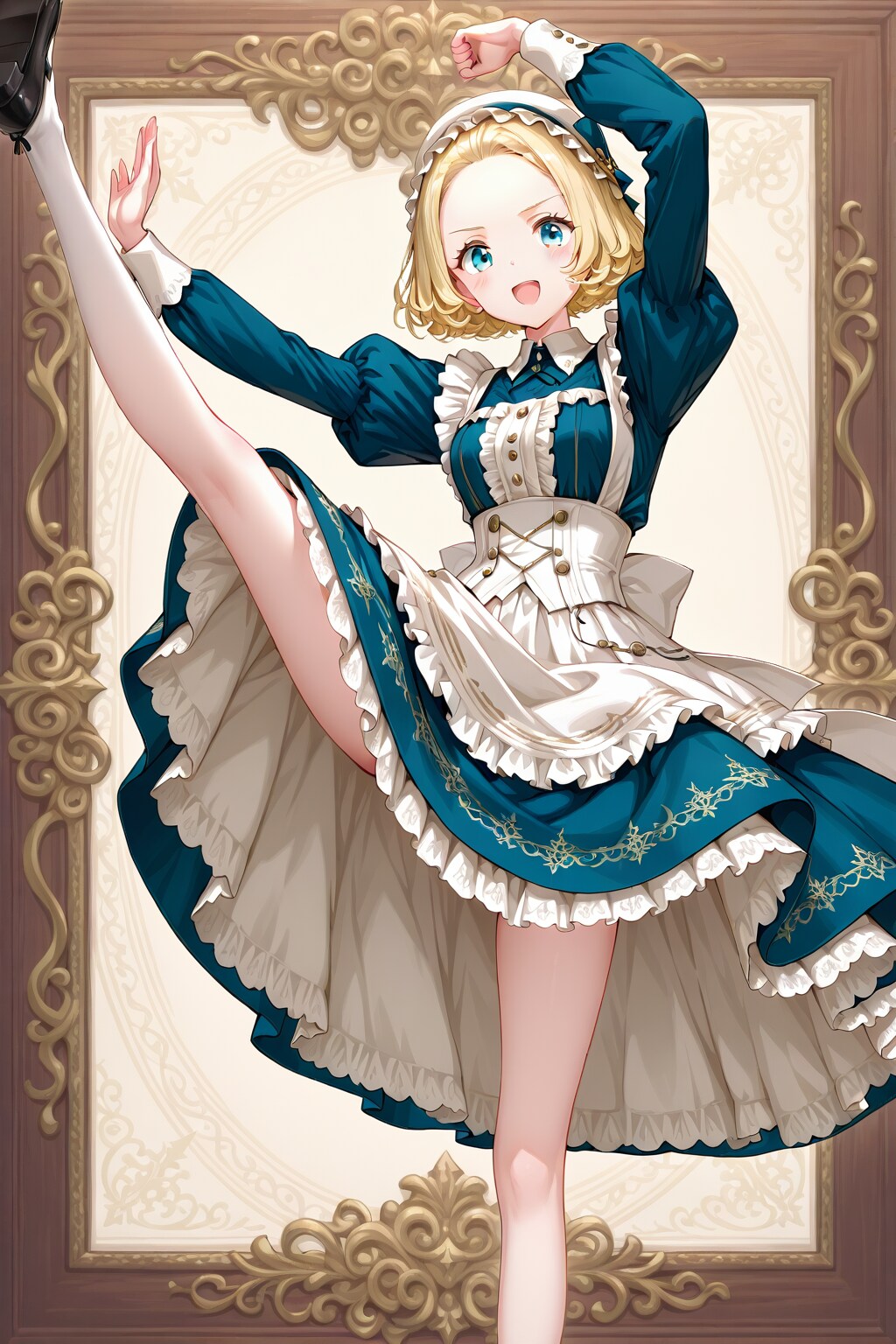 足技に長けたメイドさん