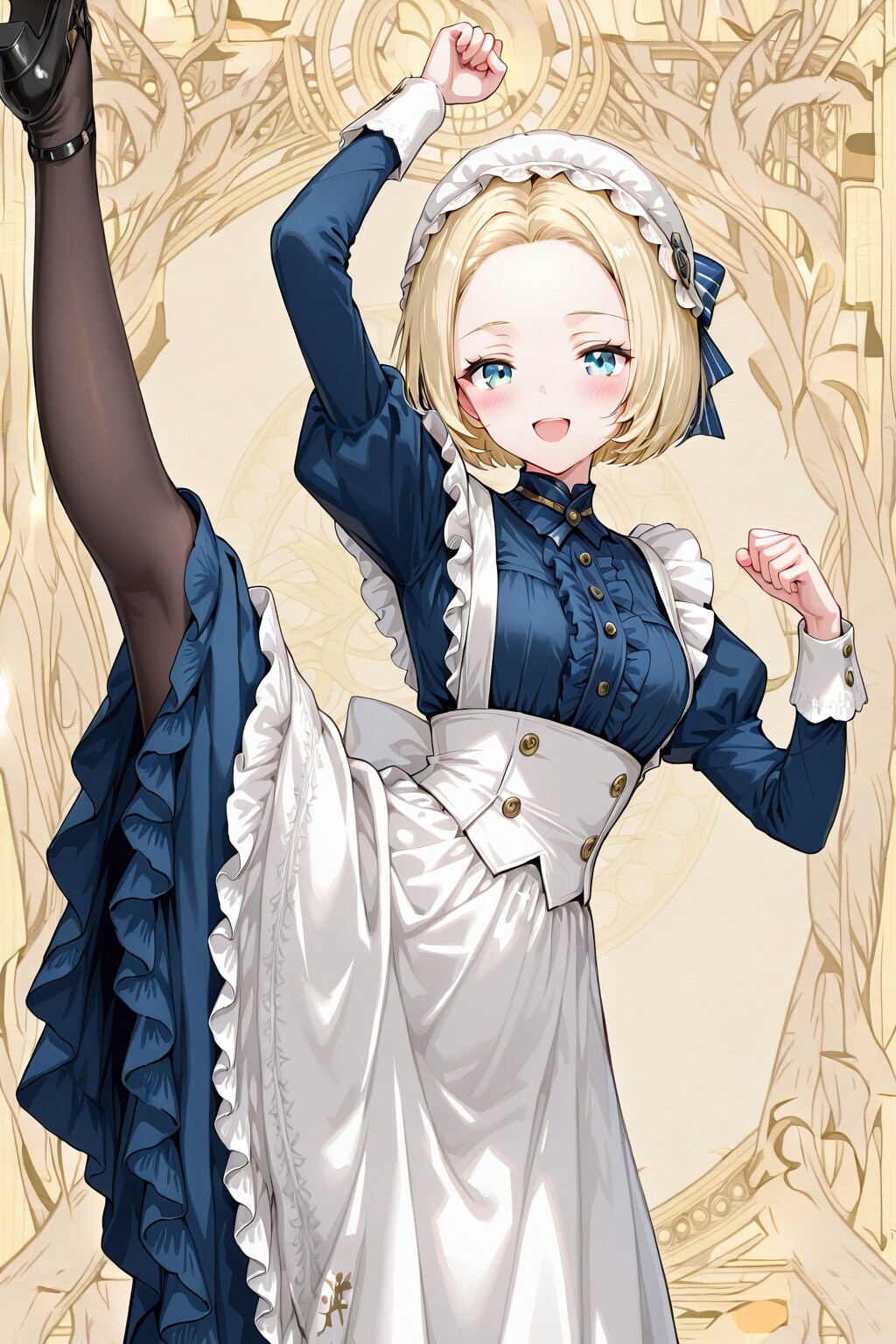 足技に長けたメイドさん