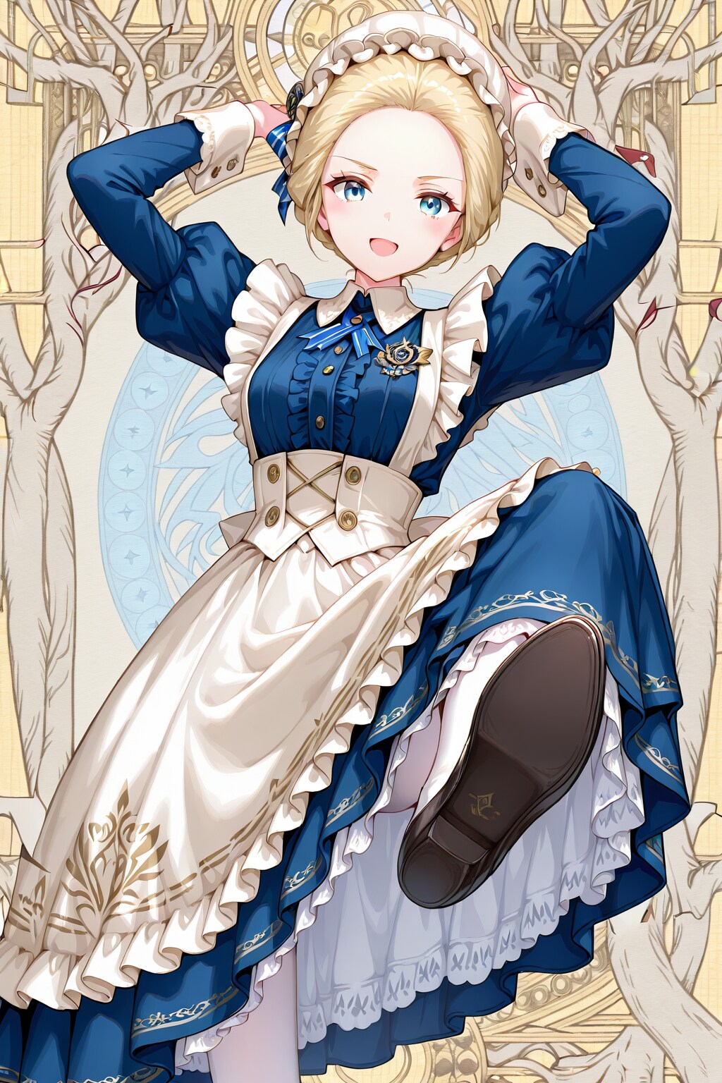 足技に長けたメイドさん