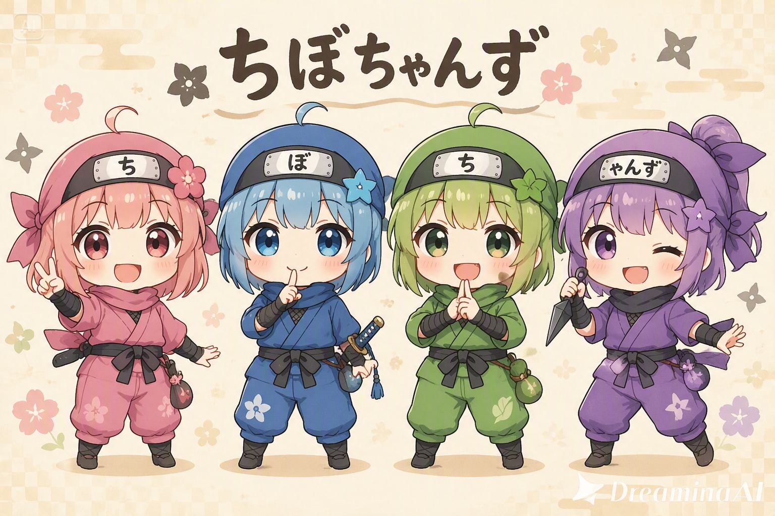 忍者ちぼちゃんず…？ | の人気AIイラスト・グラビア