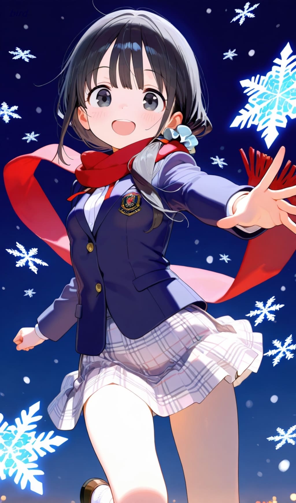 雪の中のあずさちゃん