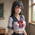 進路相談にノーブラで現れた黒髪女子高生 4枚目