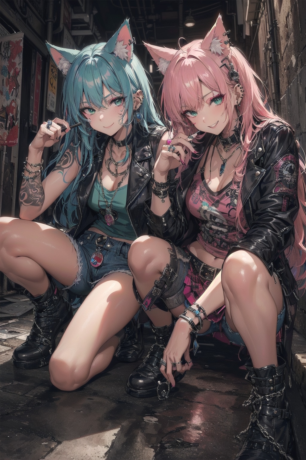 悪い猫耳姉妹🚬🐱🐱👎