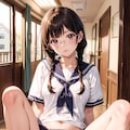 お約束の廊下でJKと衝突 2枚目