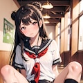 お約束の廊下でJKと衝突 6枚目