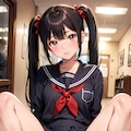 お約束の廊下でJKと衝突 5枚目
