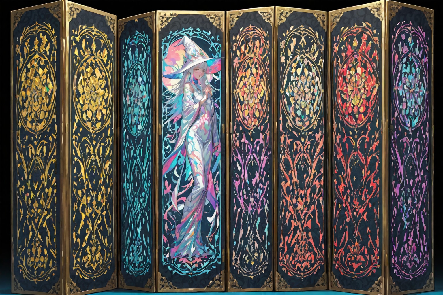 -魔法使い屏風- | の人気AIイラスト・グラビア