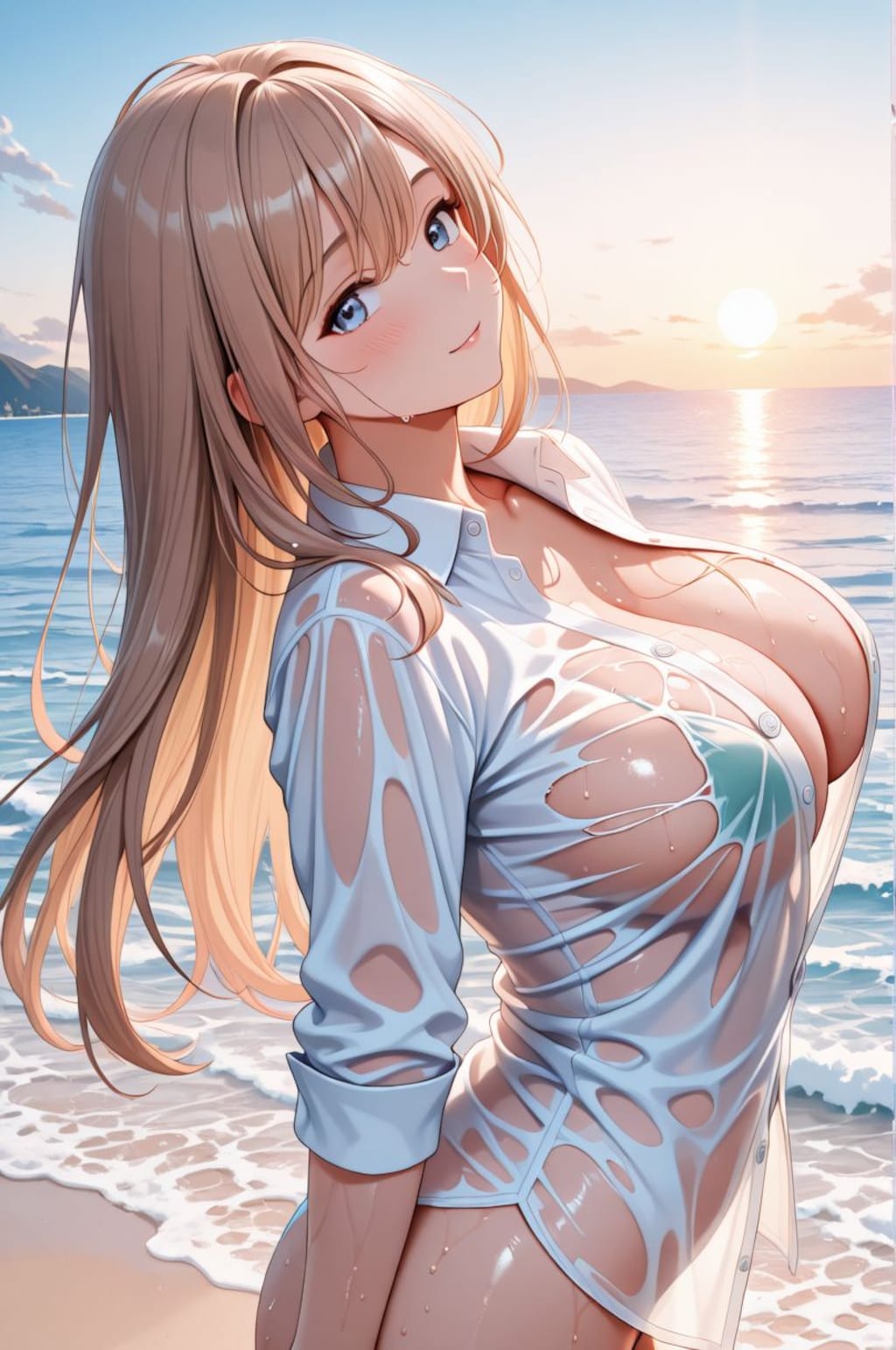 濡れ透けビキニ。