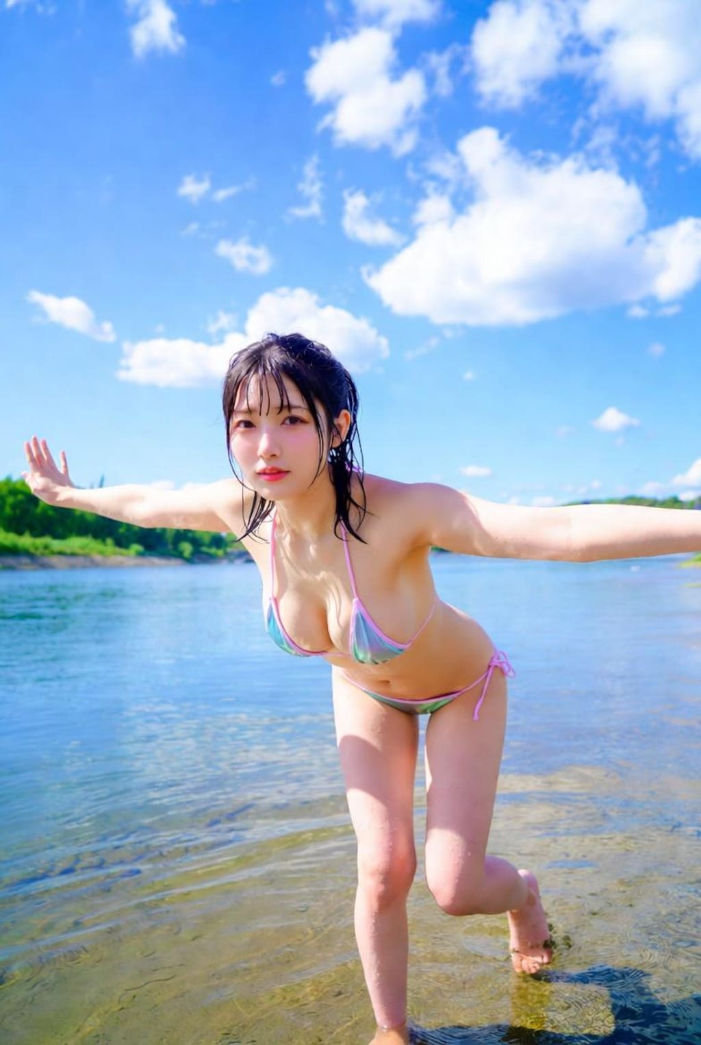 巨乳でエッチな彼女と海に来た