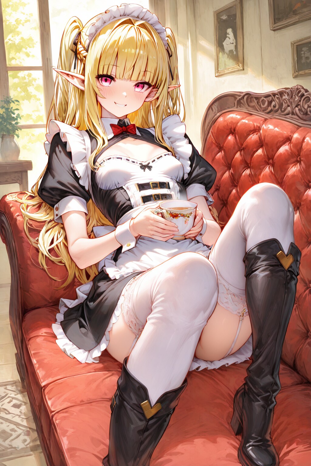 エルフのメイドさん　ー ユーザー主催企画用画像 Ver.02 ー