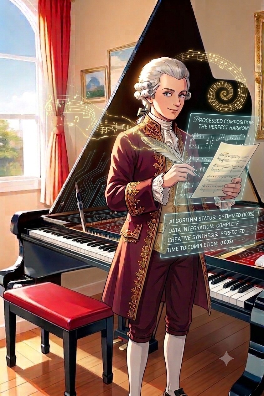 モーツァルト作曲中