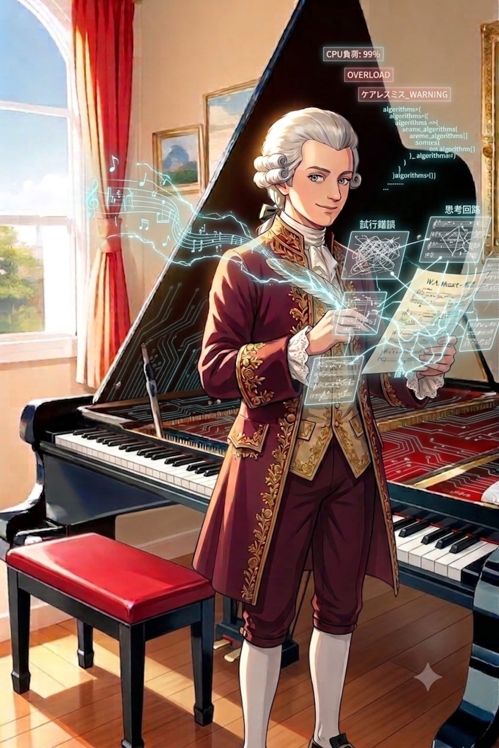 モーツァルト作曲中