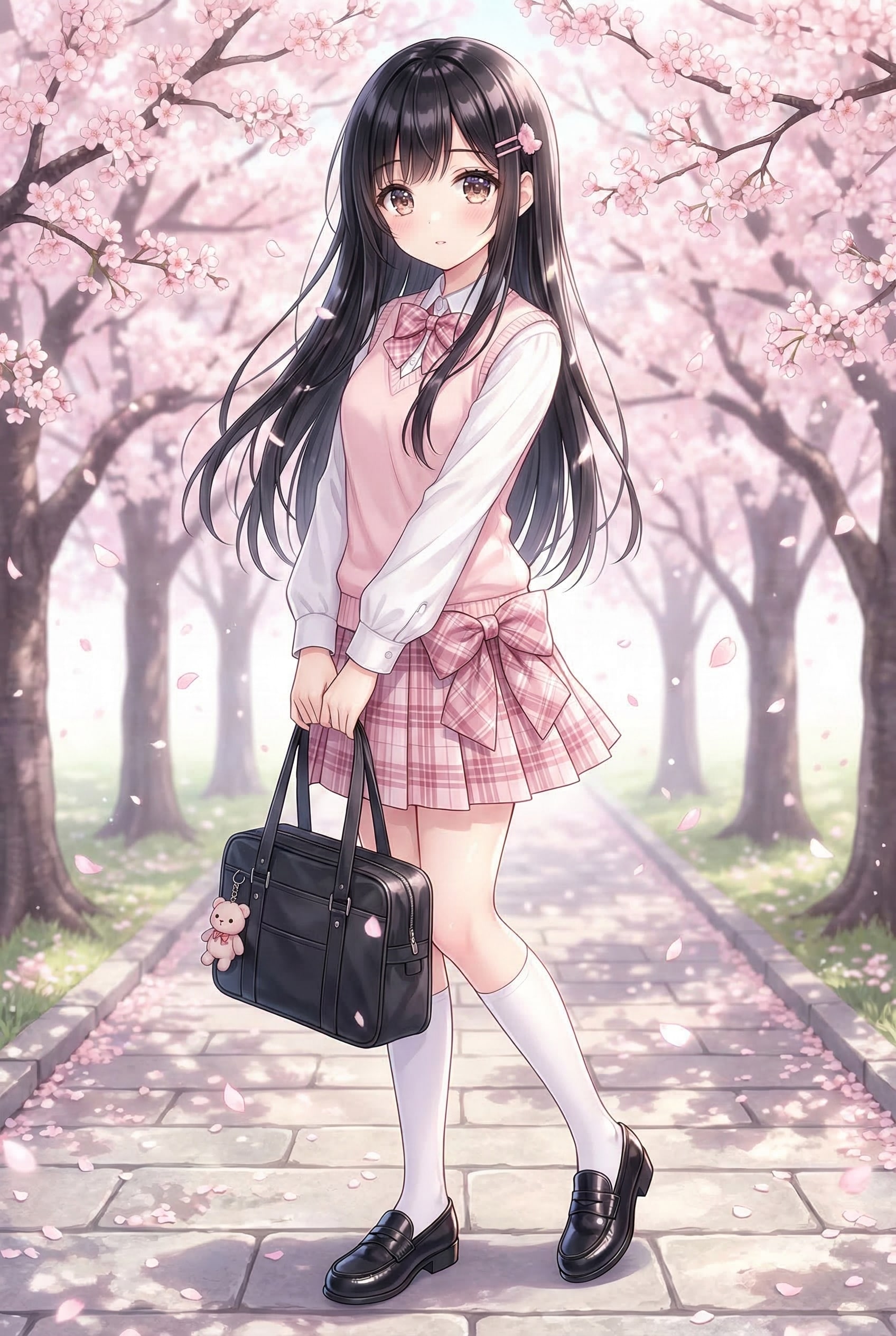 桜影に舞う春詩 | の人気AIイラスト・グラビア