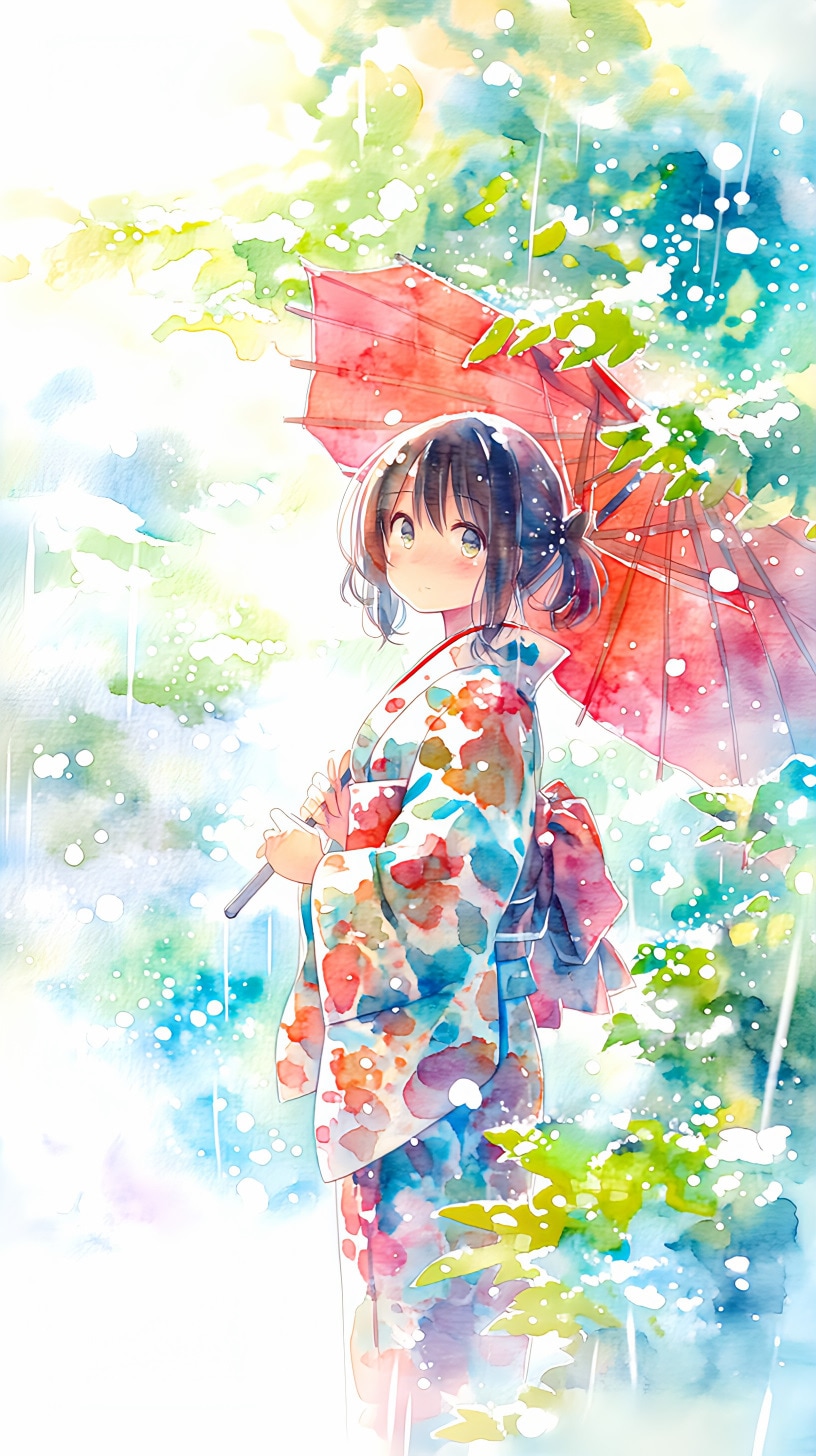 赤い傘と君
