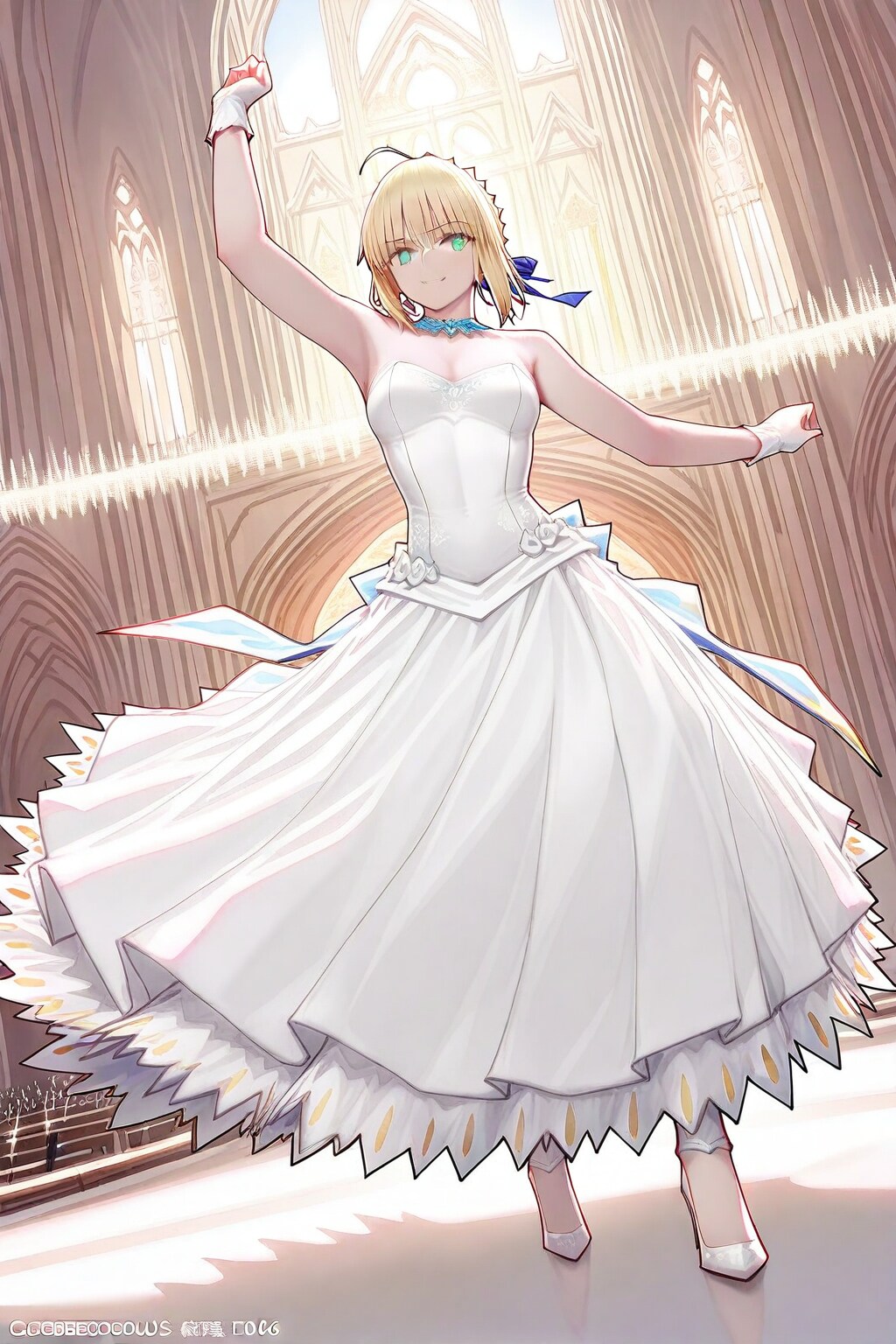 セイバーアルトリアのウェディングドレス姿