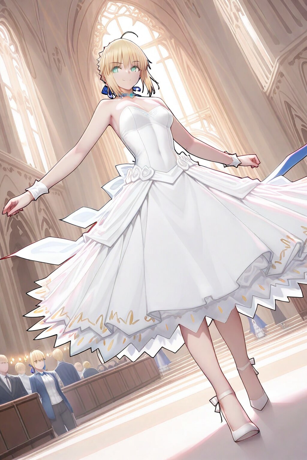 セイバーアルトリアのウェディングドレス姿 | の人気AIイラスト・グラビア