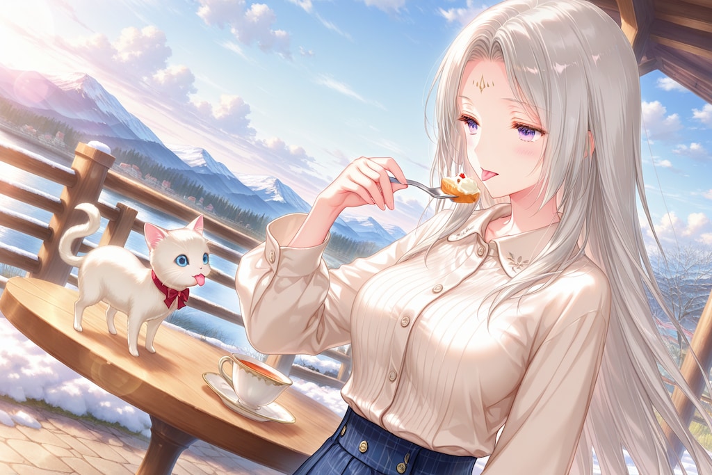 散歩途中のティータイム