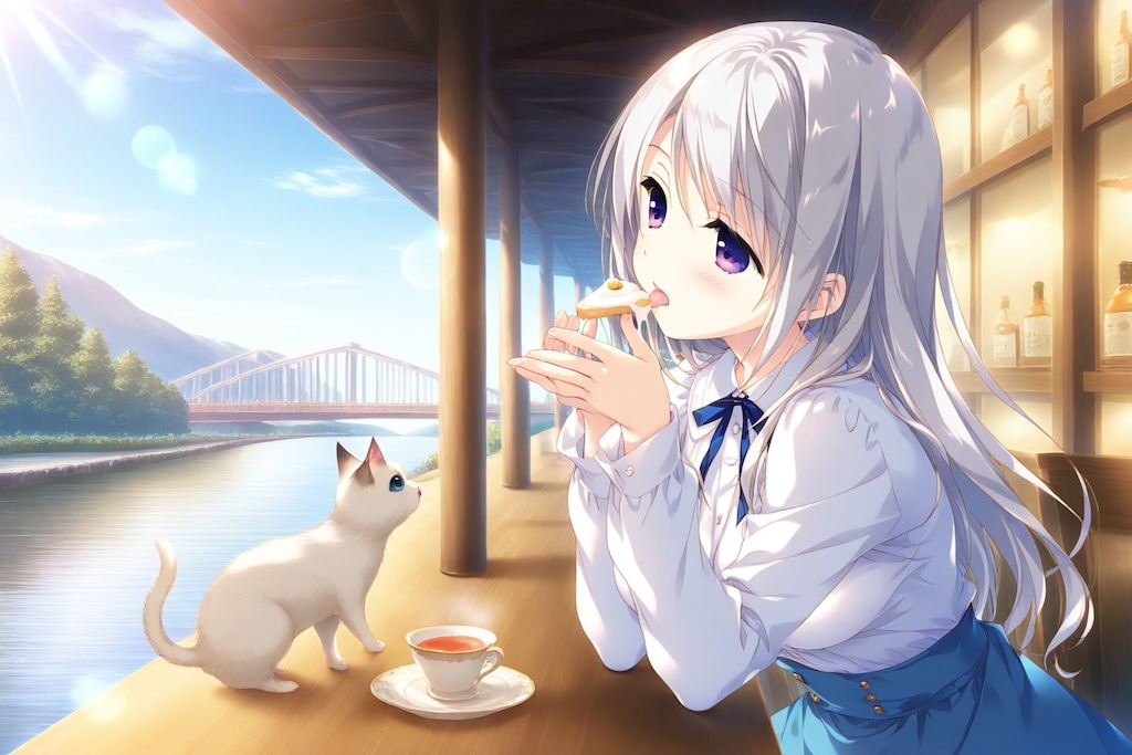 散歩途中のティータイム