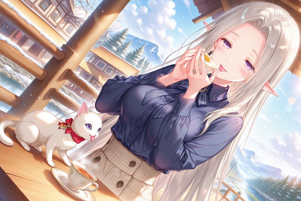 散歩途中のティータイム