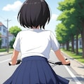 自転車に乗った少女 2枚目