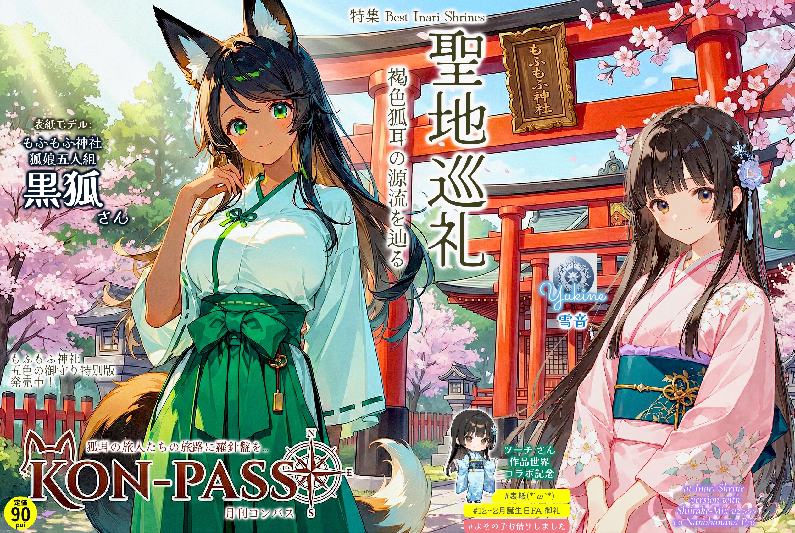 黒狐さん表紙の旅行雑誌『コンパス』 【誕生日FAお礼】 | の人気AIイラスト・グラビア