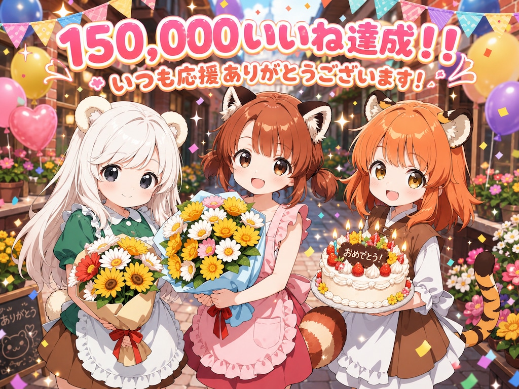 15万いいね達成！応援ありがとうございます！！