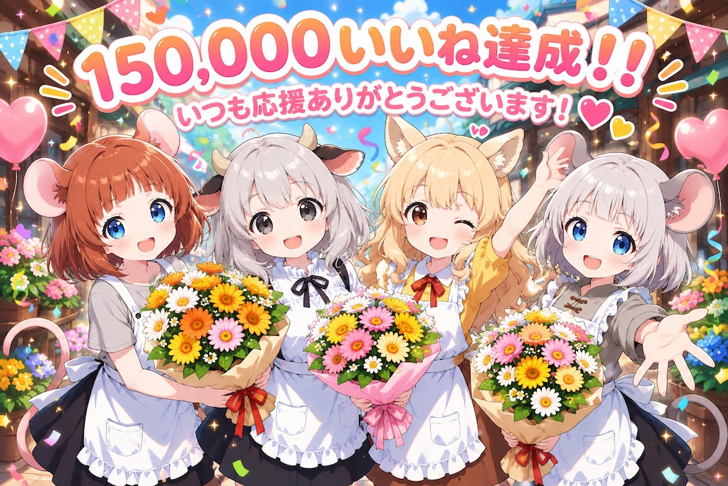 15万いいね達成！応援ありがとうございます！！
