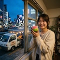 やたら緑の桃 3枚目