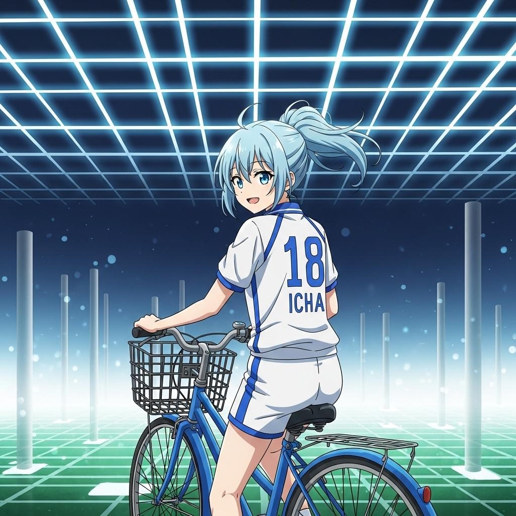 青ぽにちゃん サイクリング_Whisk