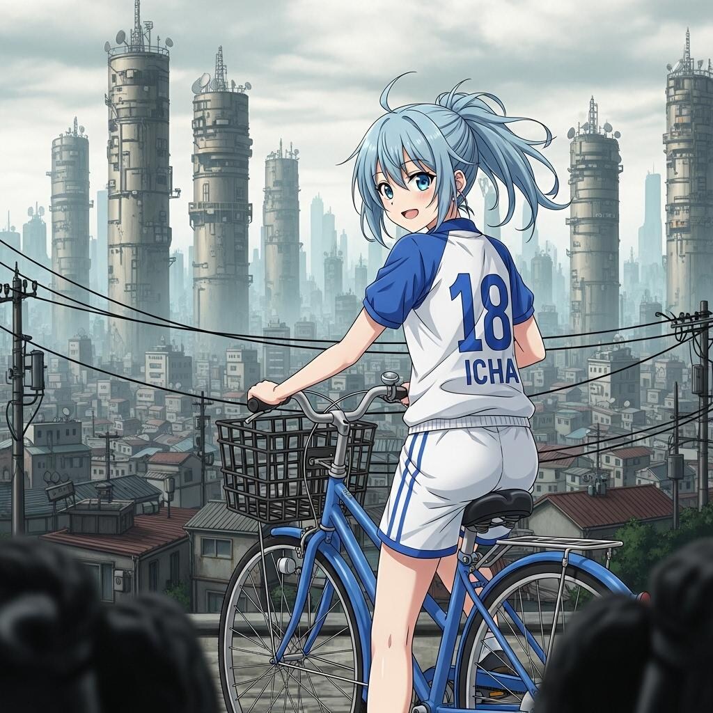 青ぽにちゃん サイクリング_Whisk