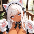 ご主人様、今日はどんな特別なサービスをお望みですか？ このエロい猫耳メイドが、たっぷりお相手いたしますわ♡ 5枚目