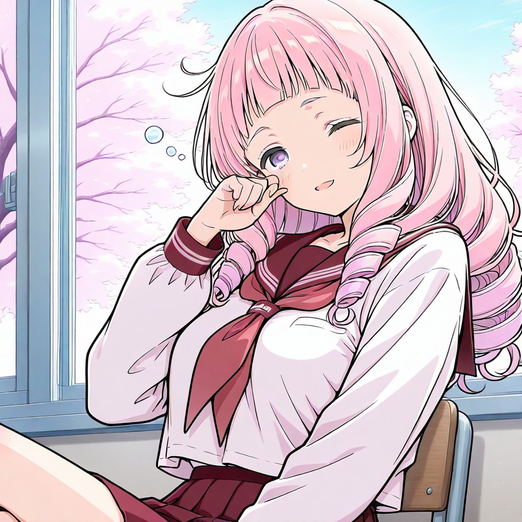 眠そうなお嬢様