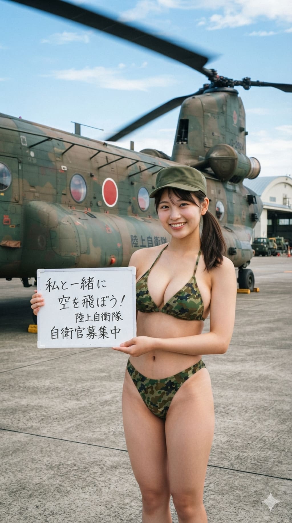 ８日の女性陸上自衛官