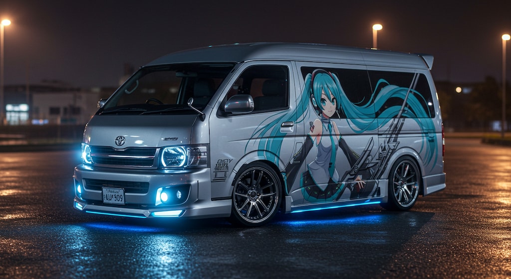 初音ミク痛車ハイエース