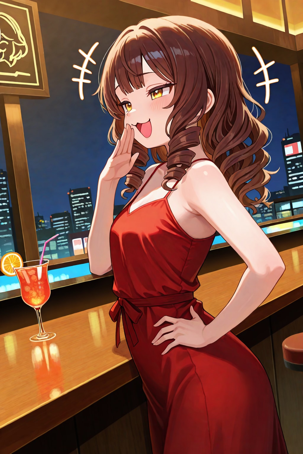 自分をお嬢様と思い込んでいるバーのメスガキ店員