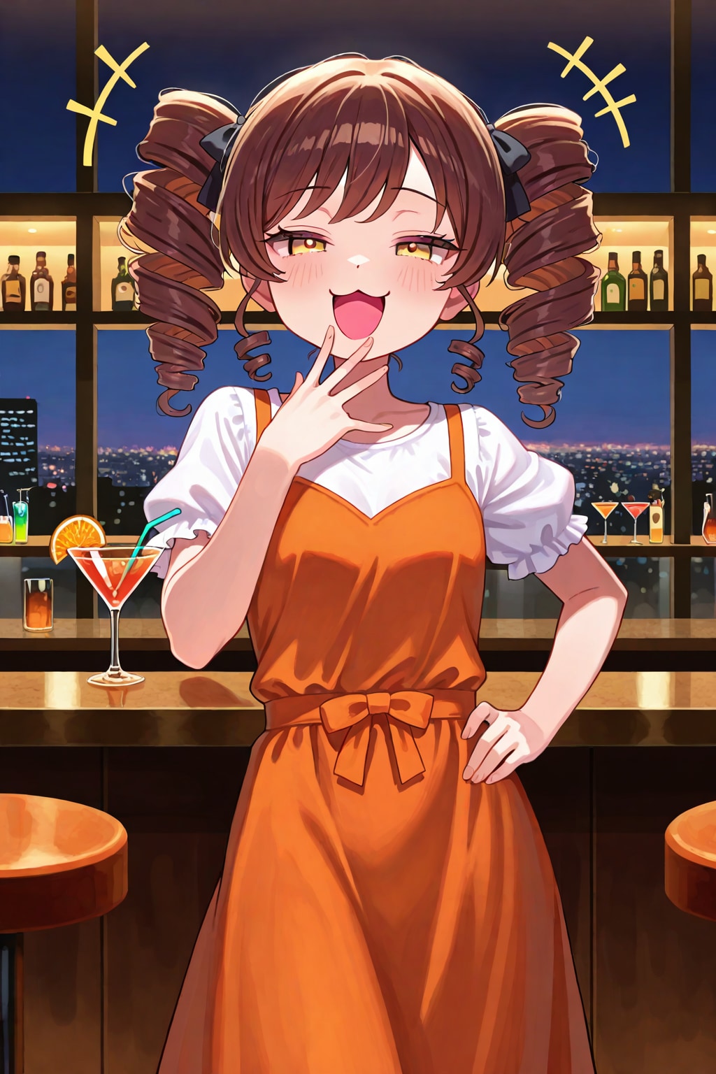 自分をお嬢様と思い込んでいるバーのメスガキ店員