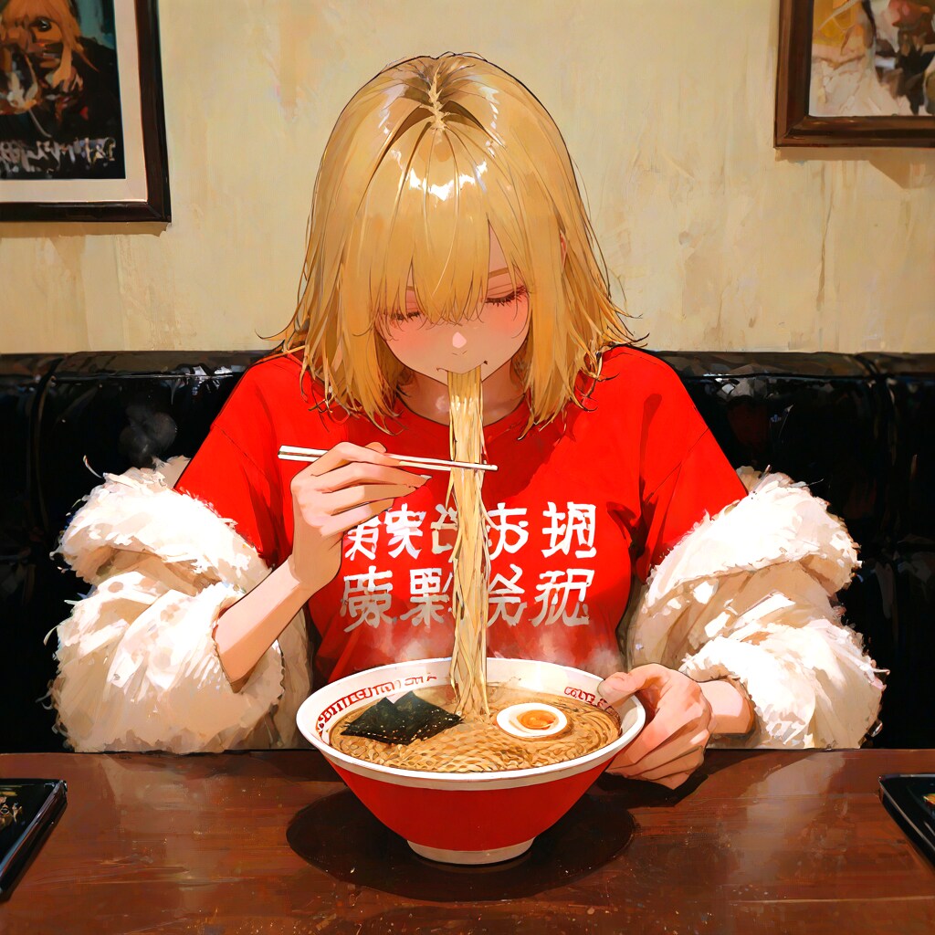 RAMENを食べるカート・コバーン好きの女