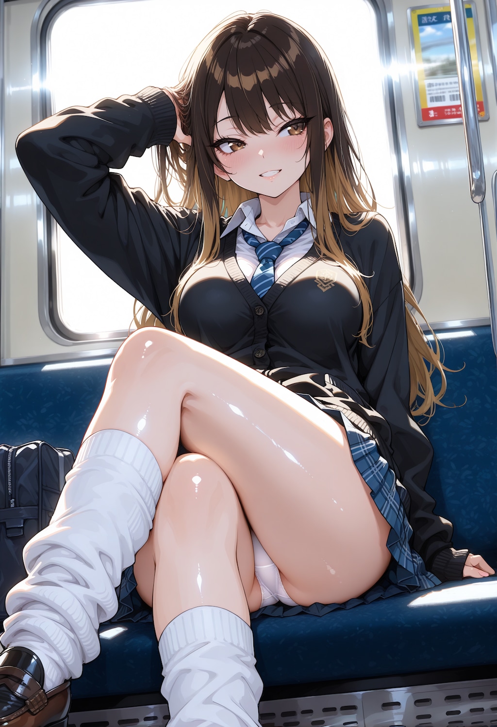 電車でパンチラ