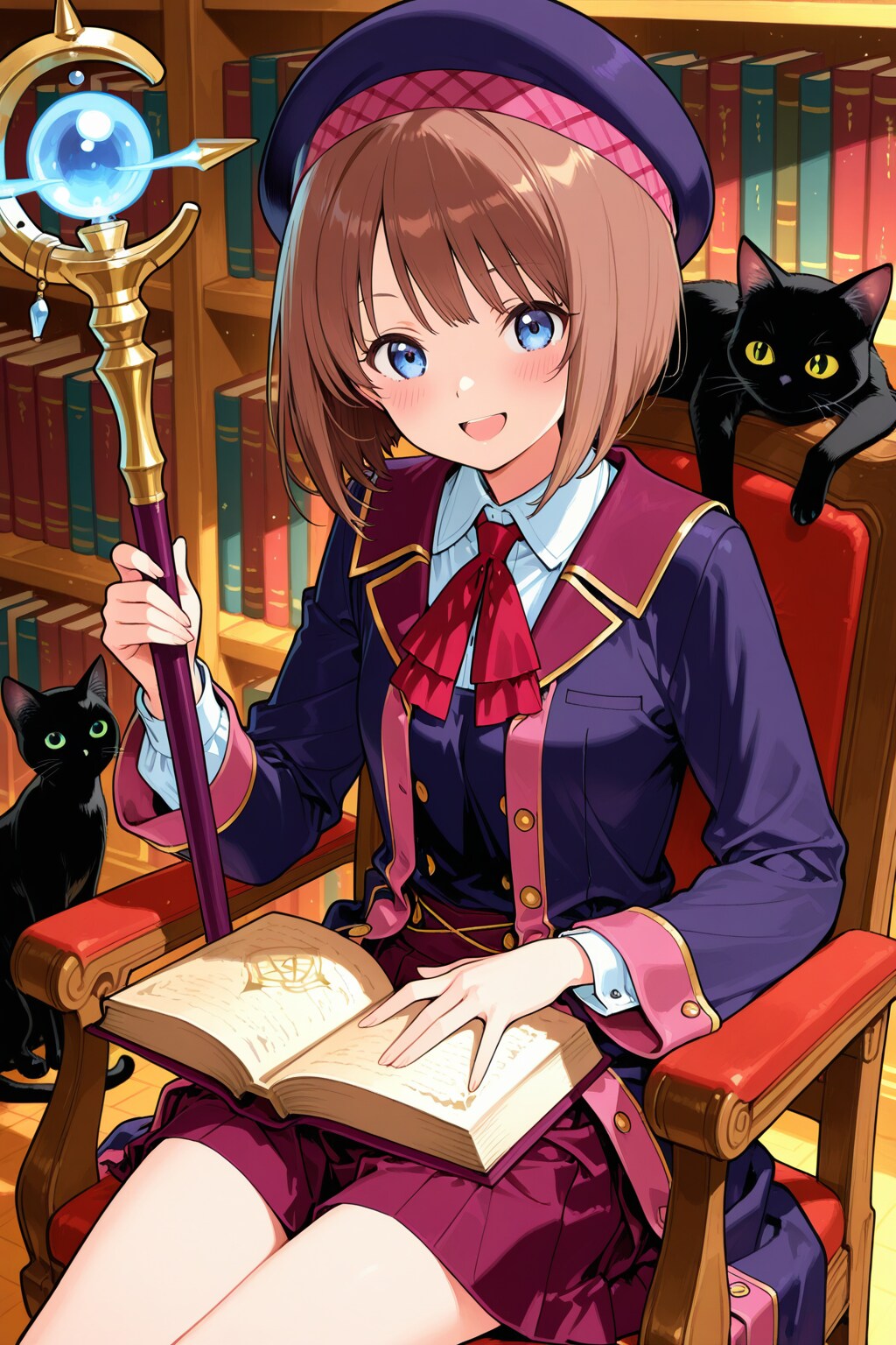 猫と魔法のお勉強 | の人気AIイラスト・グラビア