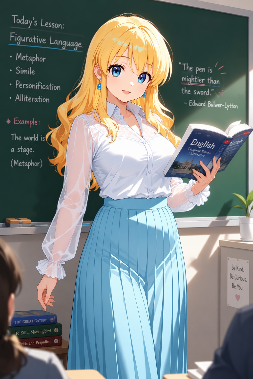 英語講師が金髪碧眼な件