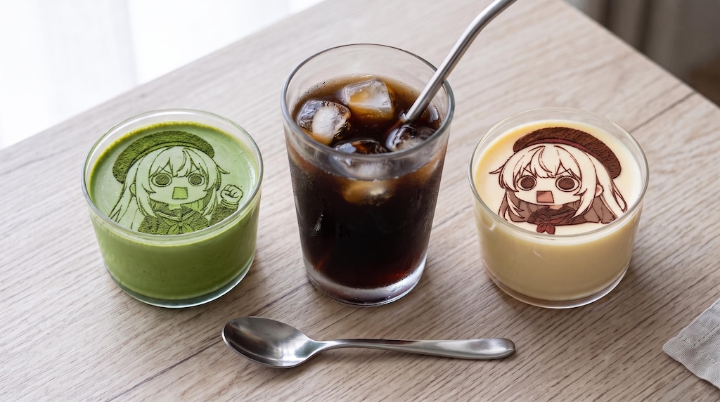 デザートのえらいこっ茶っプリンとカスタードえらいこっちゃプリン
