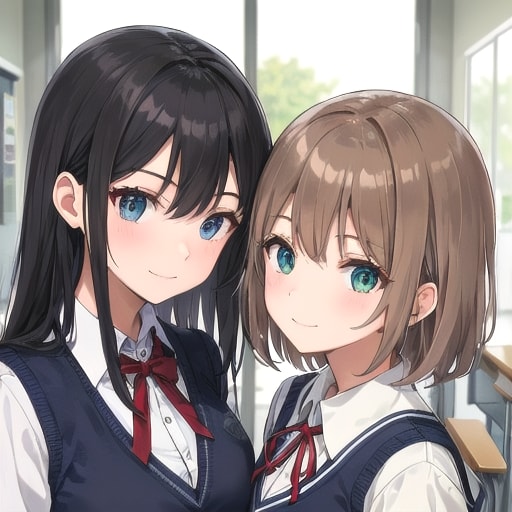 並んだまなざし | の人気AIイラスト・グラビア