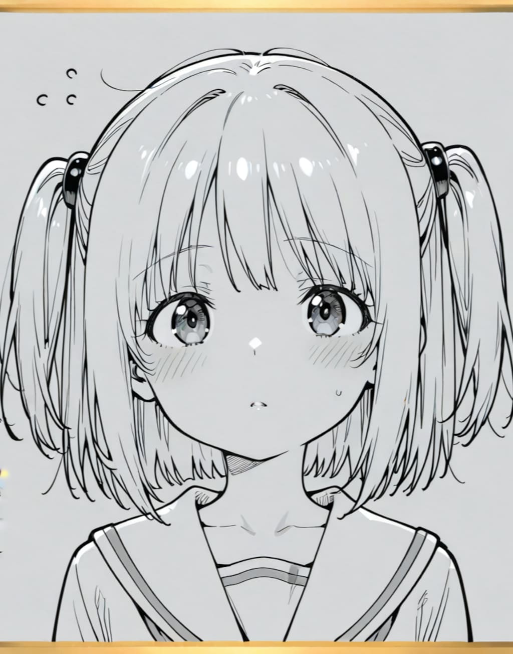 下書きの女の子