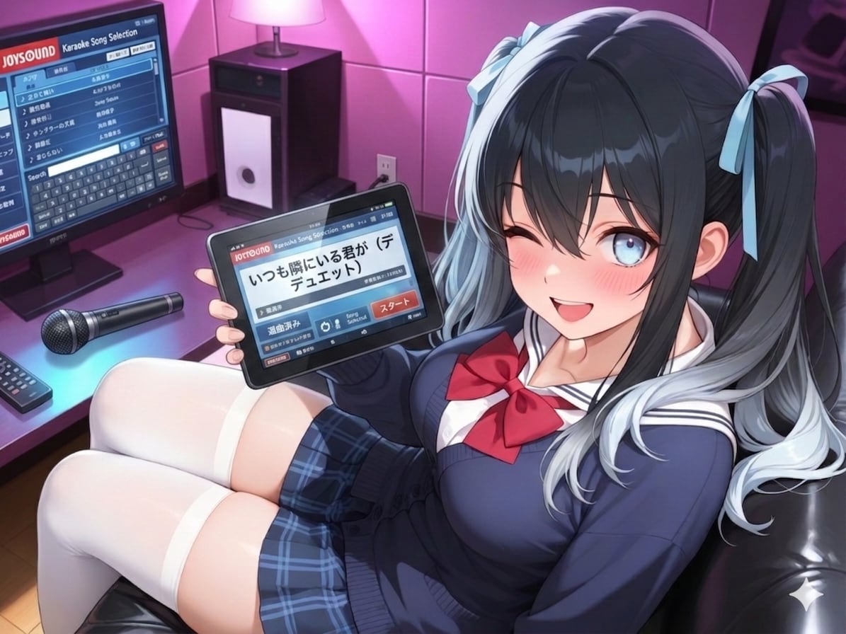 紗希ちゃんとカラオケ🎤 | の人気AIイラスト・グラビア