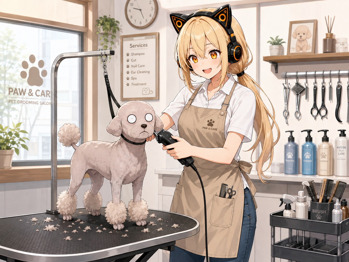 日曜～ペットトリマー／飼育員～ | の人気AIイラスト・グラビア