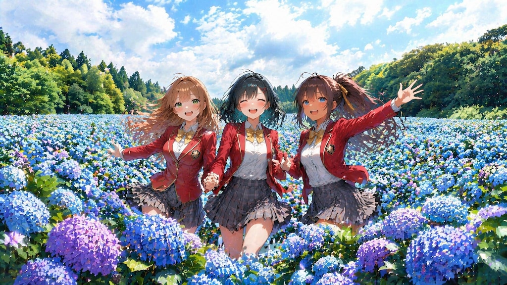 紫陽花畑でつかまえて